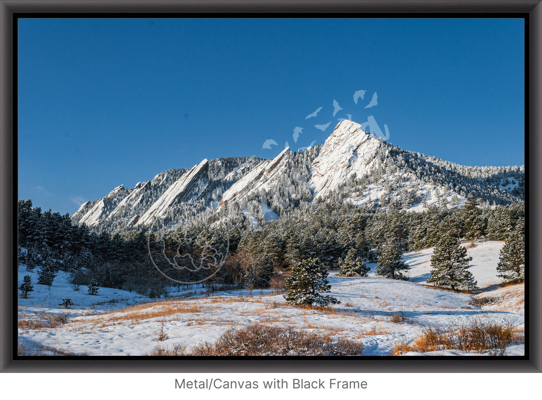 Fresh Dusting of Snow at the Flatirons Wall Art