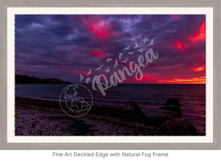 Sunset Wall Art: Streaks of Fire in the Sky