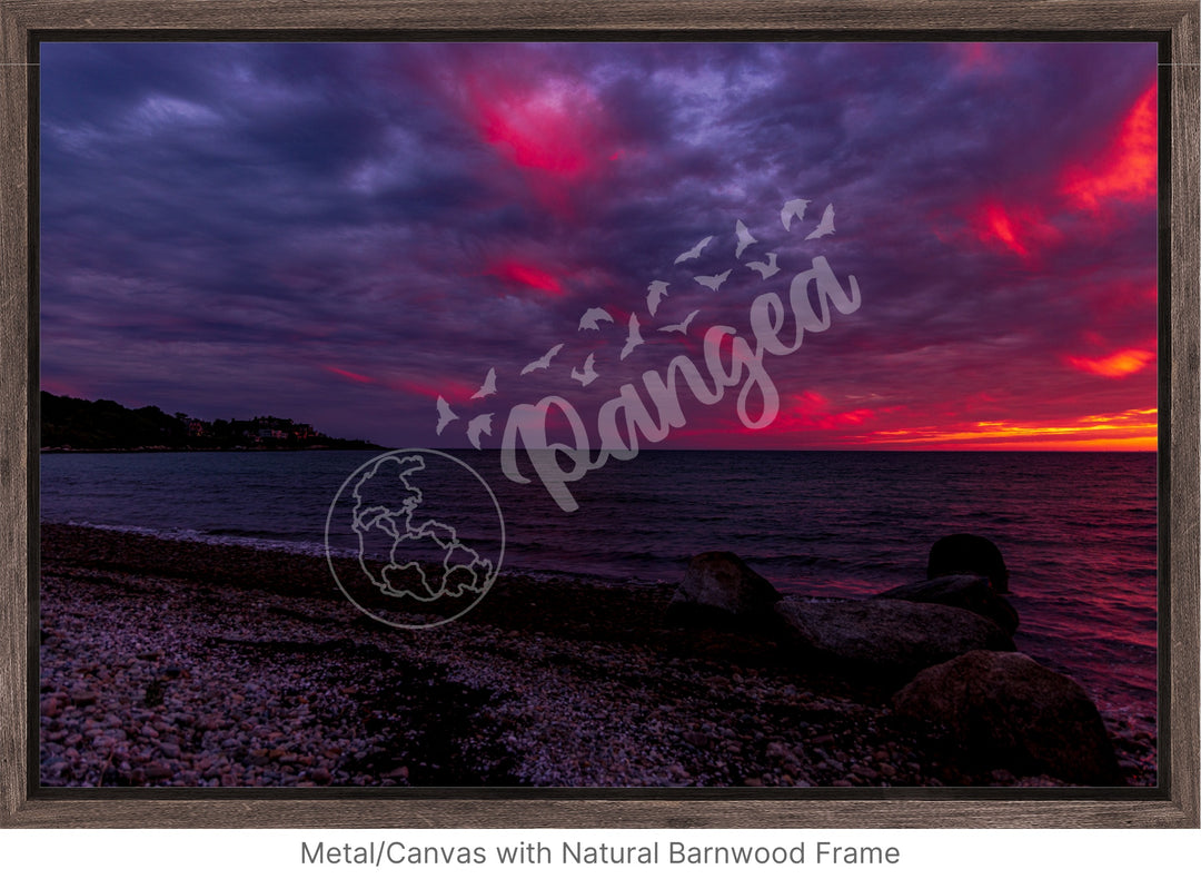 Sunset Wall Art: Streaks of Fire in the Sky