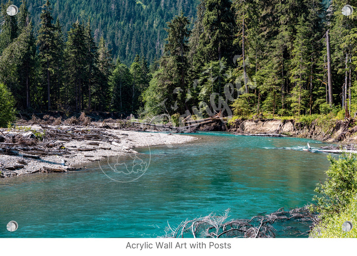 Glittering Glacial River Wall Art