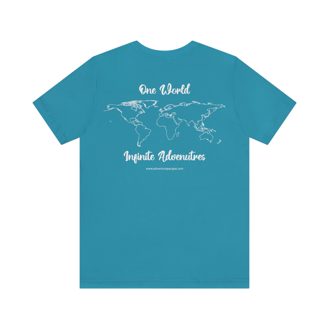 Pangea One World Infinite Adventures Map Unisex Tee