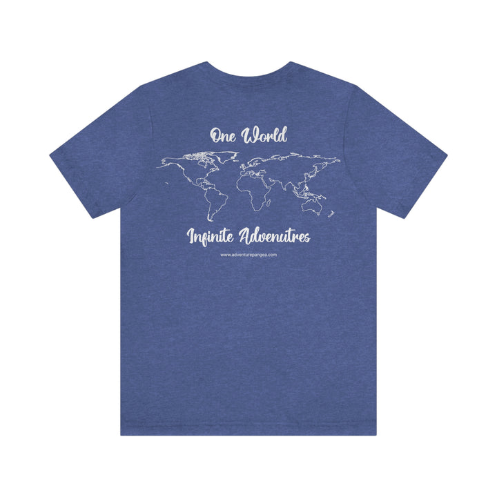 Pangea One World Infinite Adventures Map Unisex Tee