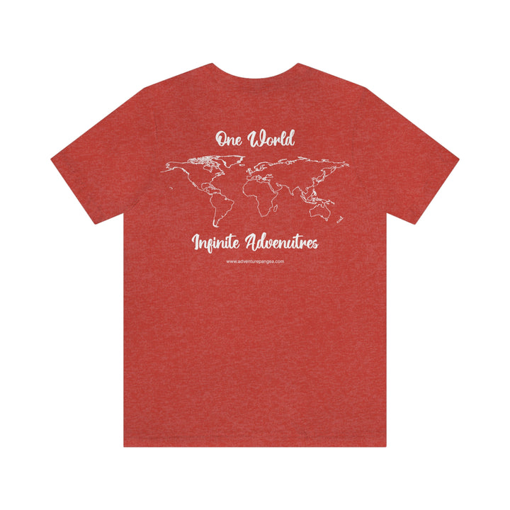 Pangea One World Infinite Adventures Map Unisex Tee